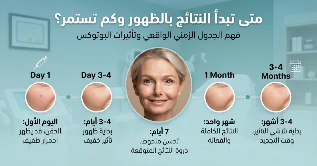 متى تبدأ النتائج بالظهور وكم تستمر ؟