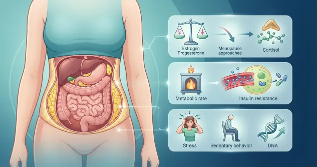 لماذا تتراكم الدهون الحشوية لدى المرأة تحديداً؟